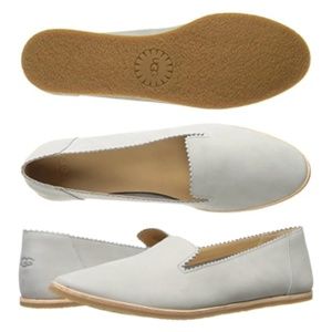 SALE UGG Vista Ballet Flat Slip On Shoes Nubuck Leather - Seal Gray - sz. 6.5